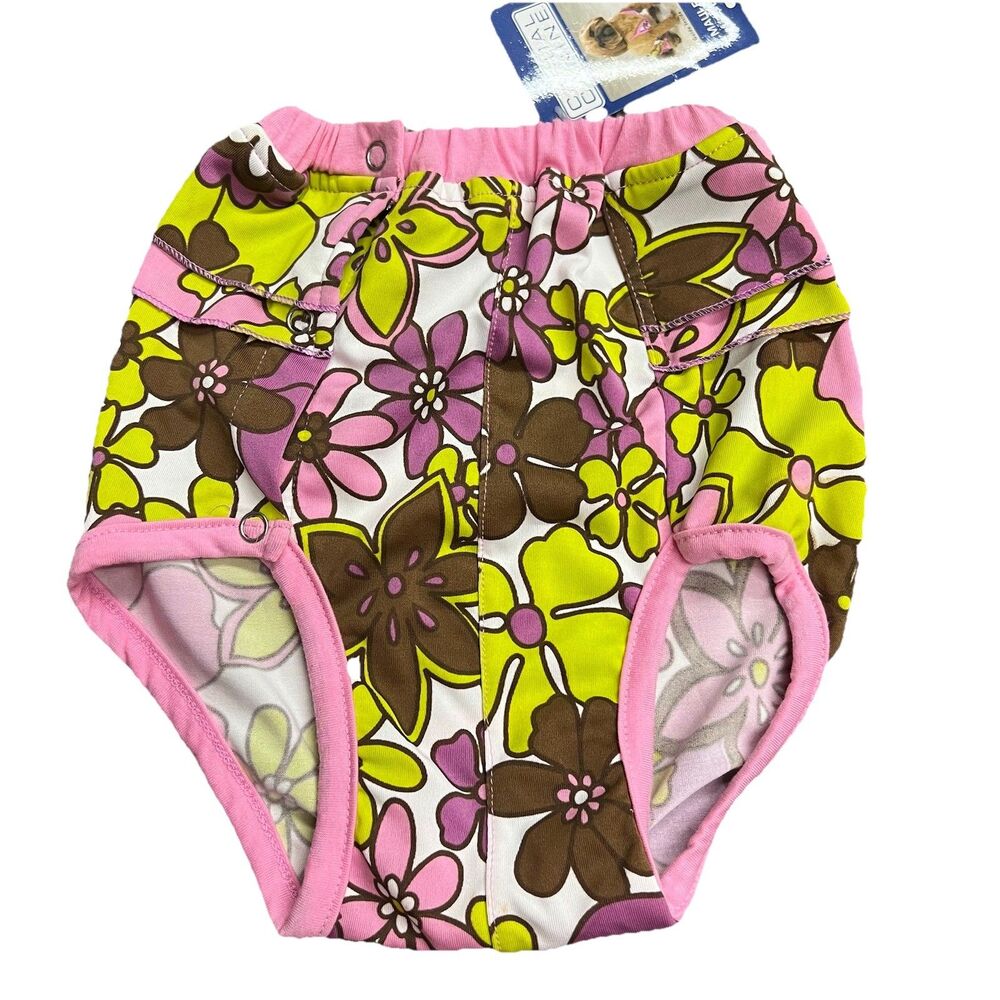 Casual Canine Maui Flowers Bikini  Bottom (only) Size Medium NWT